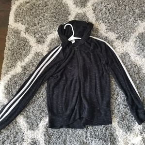 Black zip-up sweater